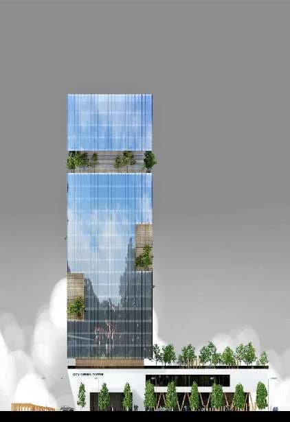Noćni prikaz tornja City Green Tower